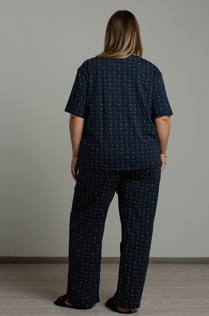 Піжама з брюками великих розмірів