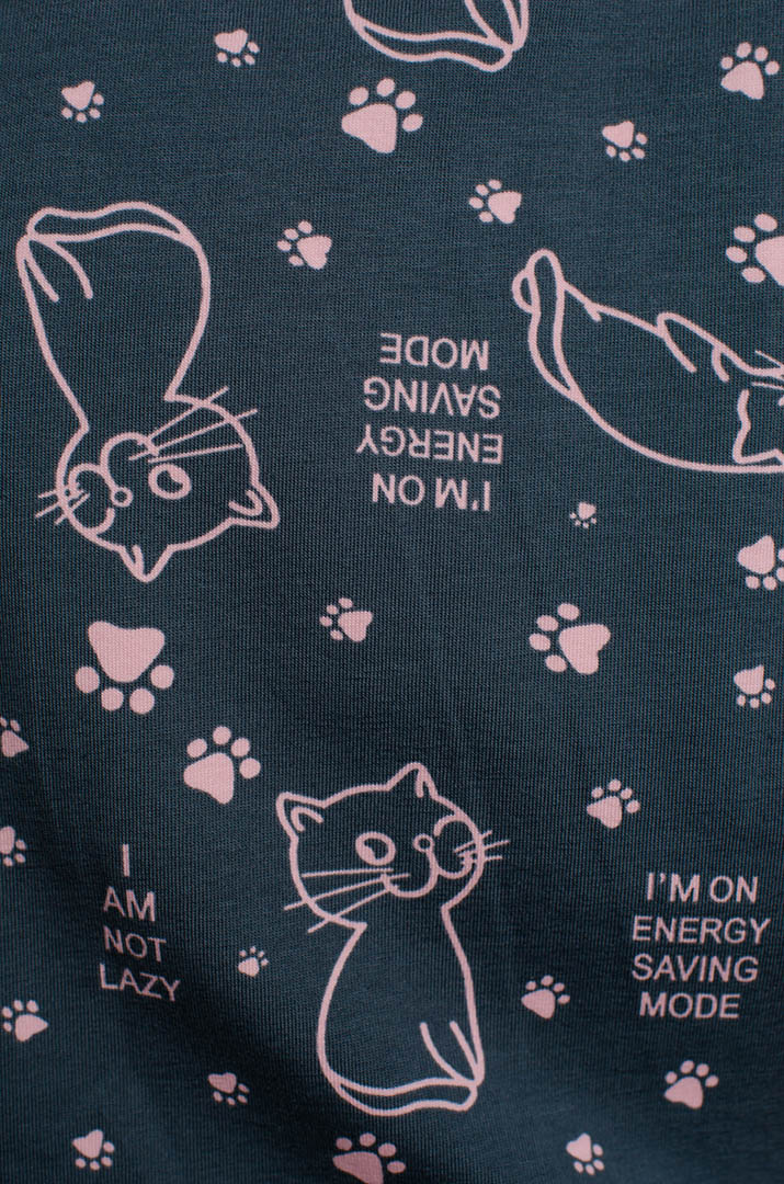 Трикотажная пижама с брюками больших размеров