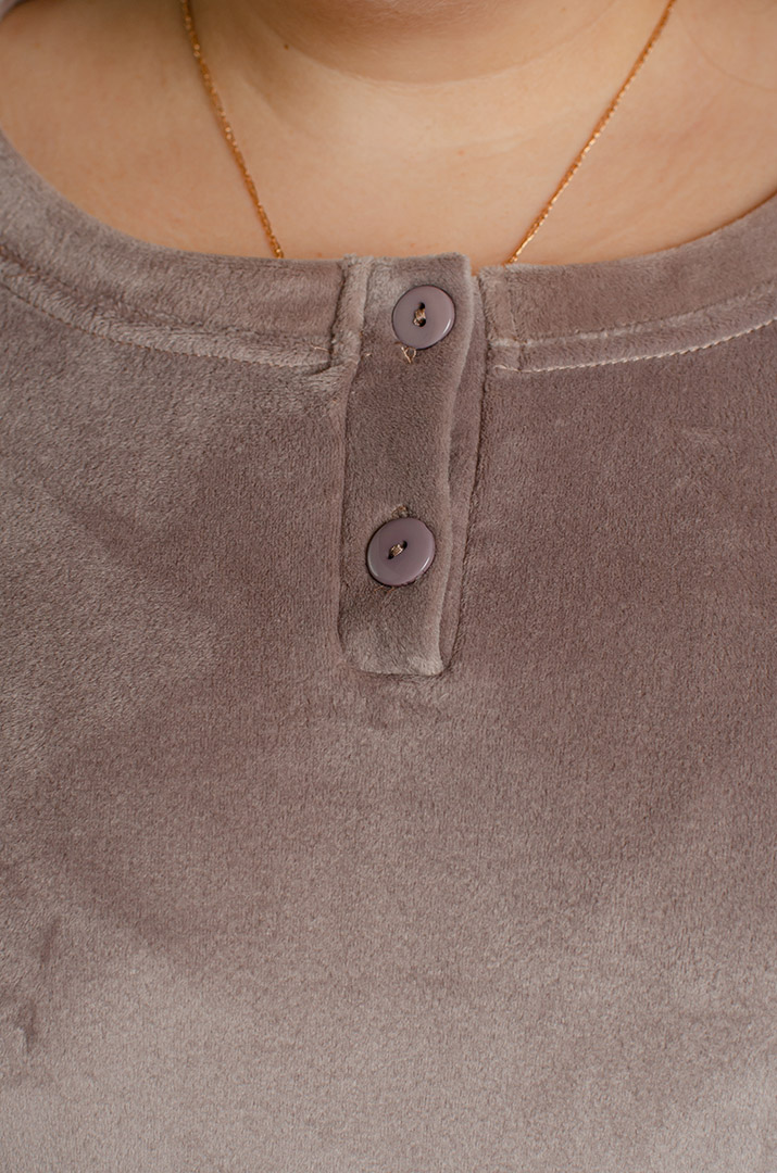 Піжама з брюками велюрова великих розмірів