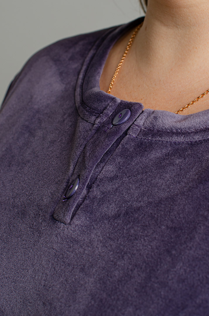 Піжама з брюками велюрова великих розмірів