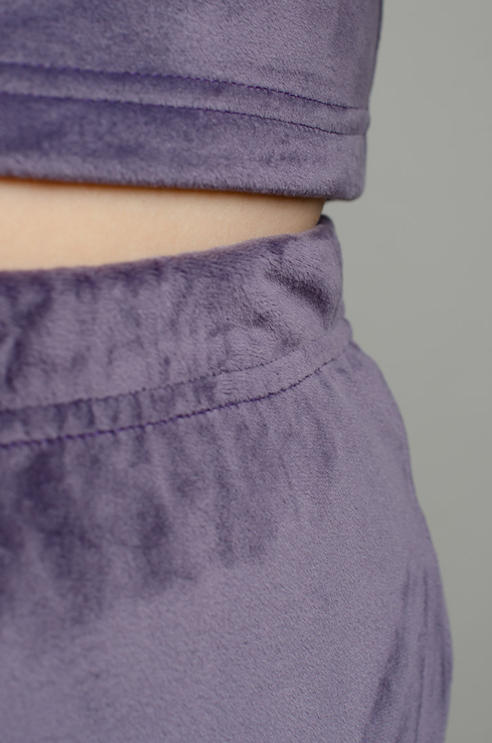 Піжама з брюками велюрова великих розмірів