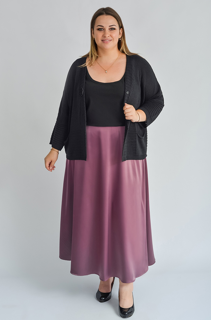 Жакет в'язаний з прикрасою великих розмірів