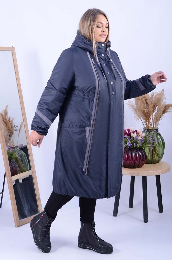 Демісезонне пальто трапеція супер батал