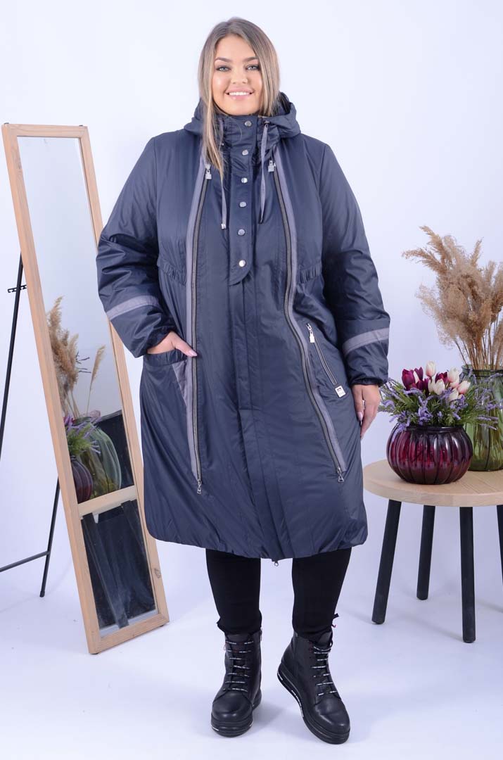 Демісезонне пальто трапеція супер батал