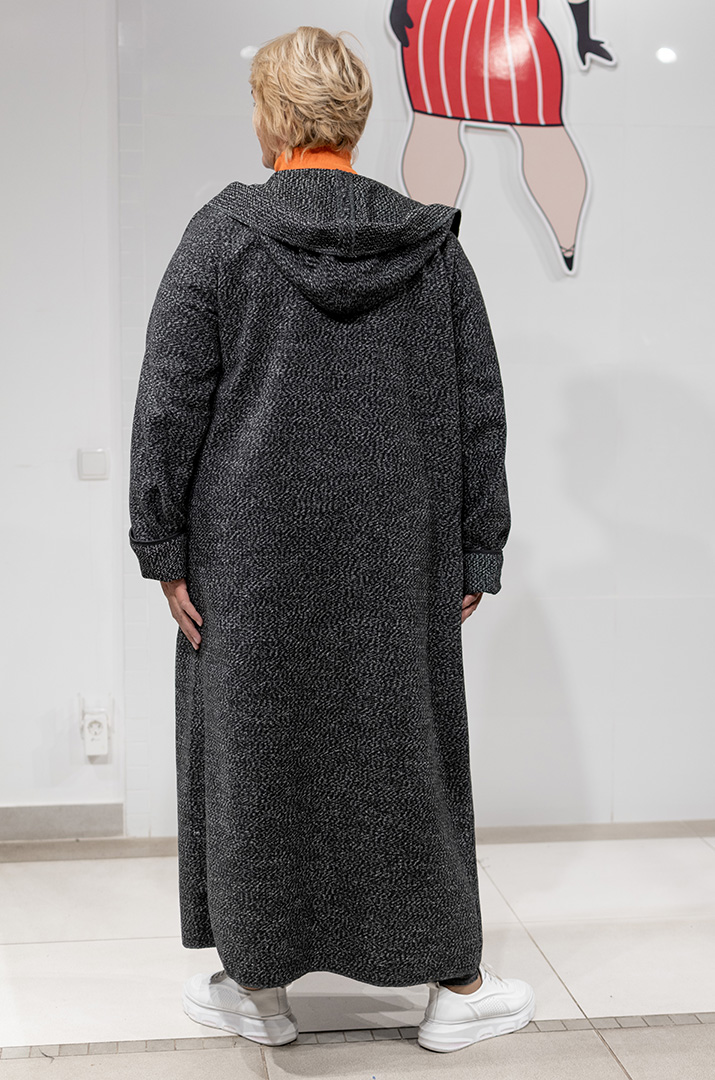 Пальто букле з прикрасою супер батал