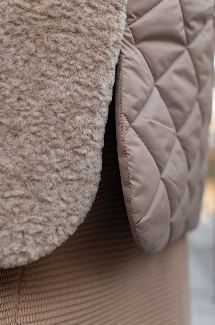 Пальто-трансформер плащівка та штучне хутро батал