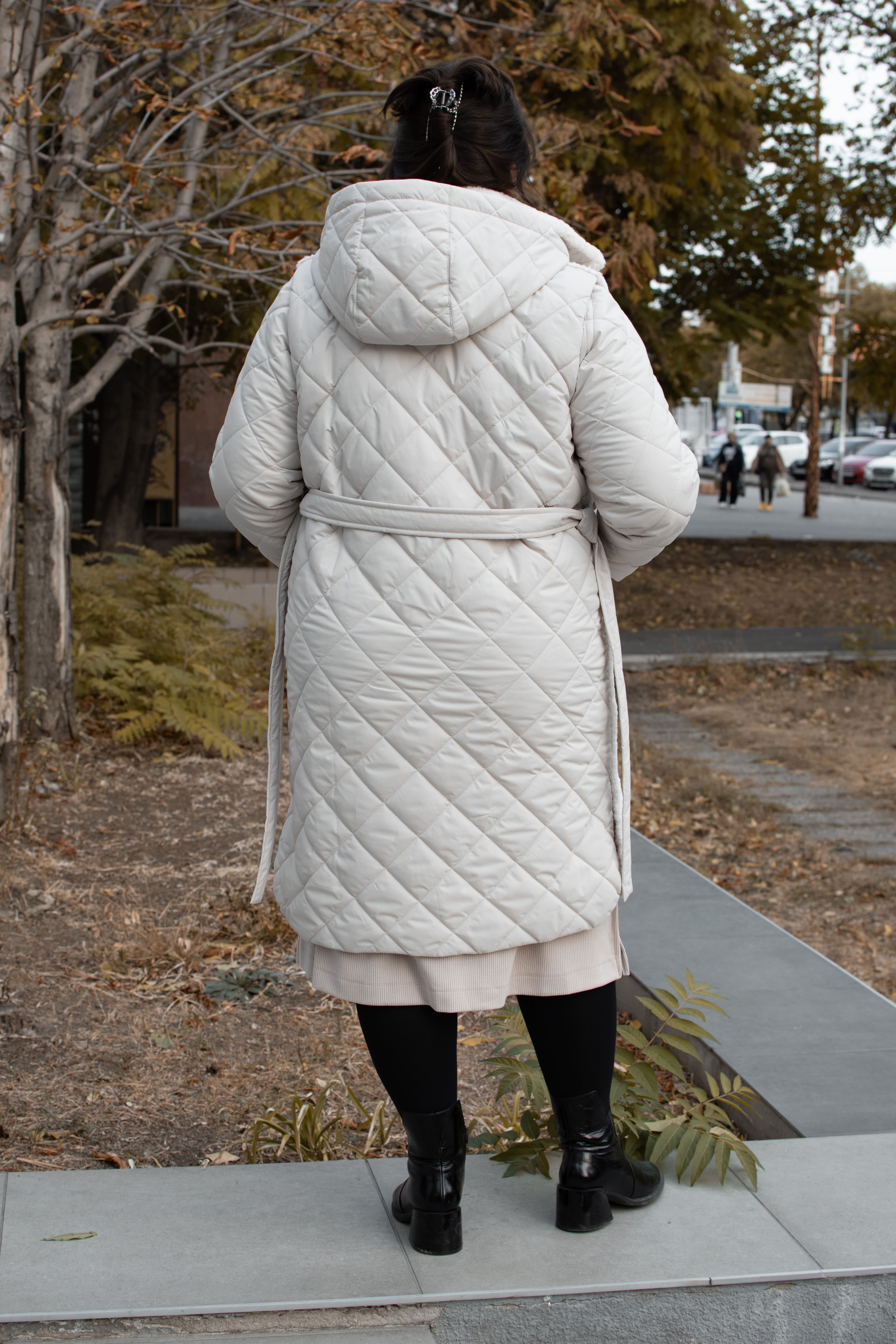 Пальто-трансформер плащівка та штучне хутро батал