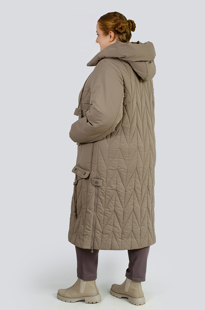 Пальто з декоративними кишенями великих розмірів