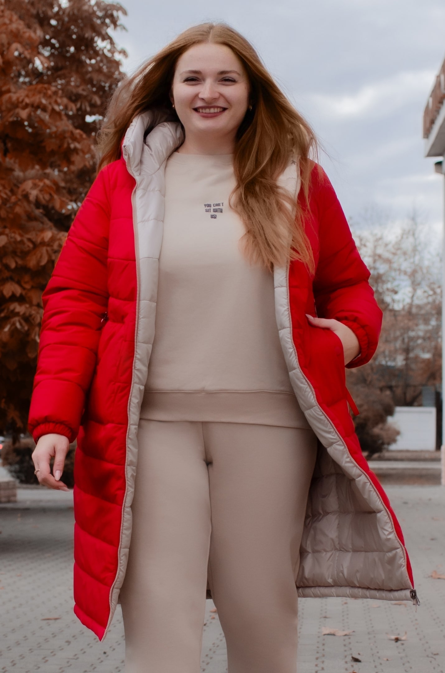 Пальто двостороннє тепле великих розмірів