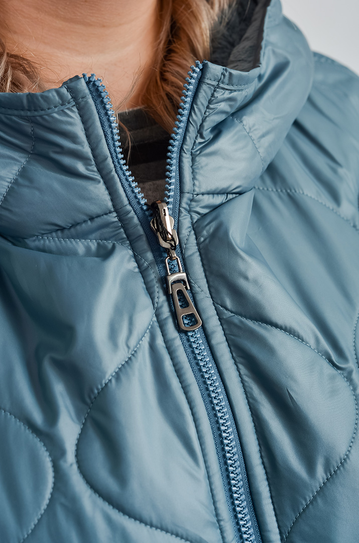 Пальто двостороннє в ментоловому кольорі великих розмірів