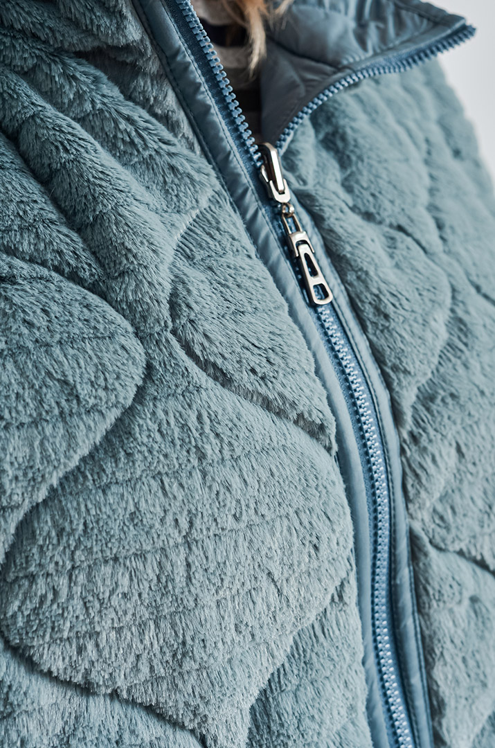 Пальто двостороннє в ментоловому кольорі великих розмірів