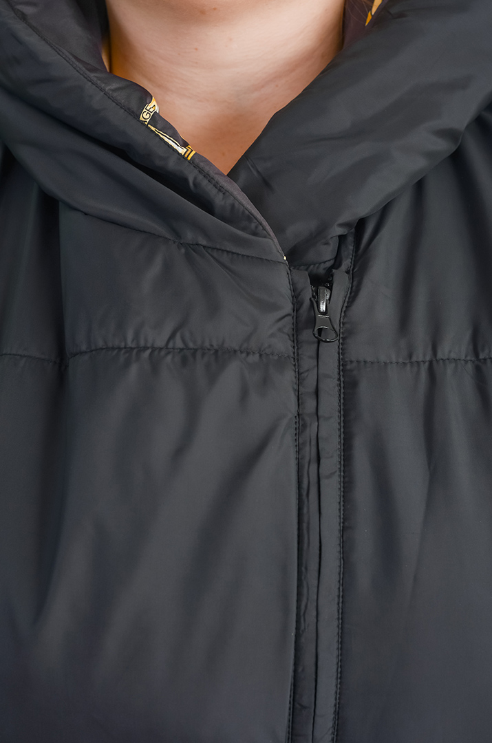 Куртка з плащівки з вшитим капюшоном великих розмірів