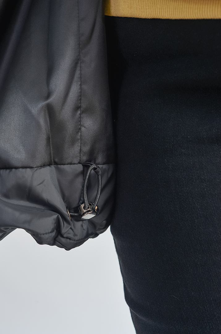 Куртка з плащівки з вшитим капюшоном великих розмірів