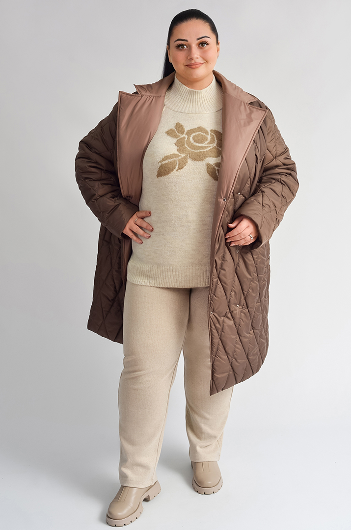 Зимове коротке пальто зі знімним капюшоном великих розмірів