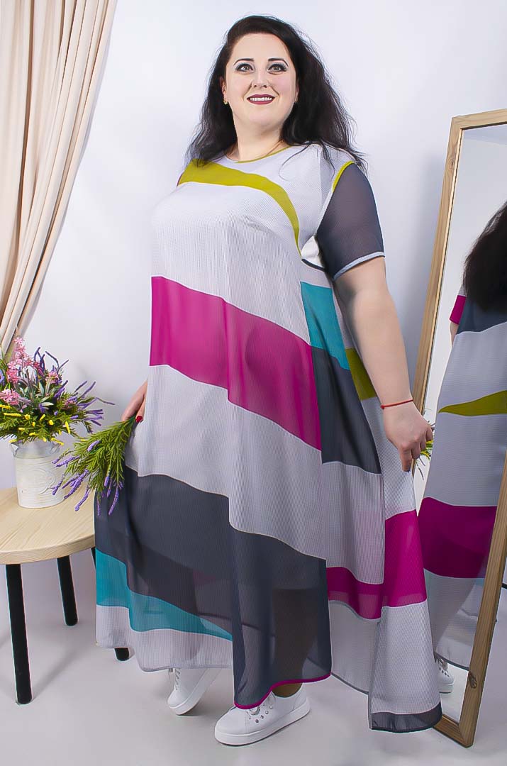 Сукня шифонова супер батал