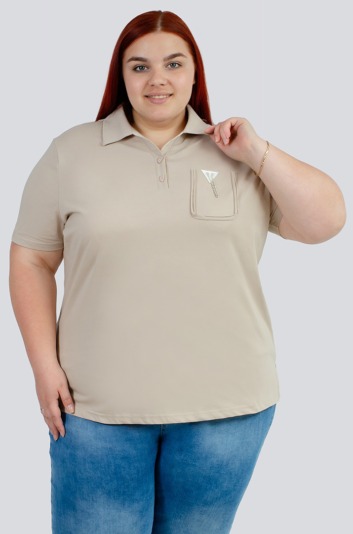 Поло з прикрасою великих розмірів