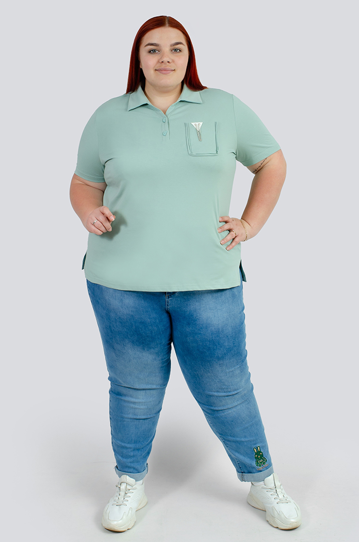 Поло з прикрасою великих розмірів