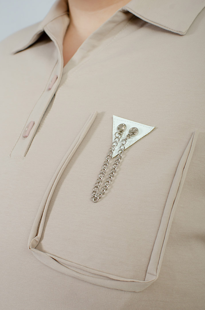 Поло з прикрасою великих розмірів