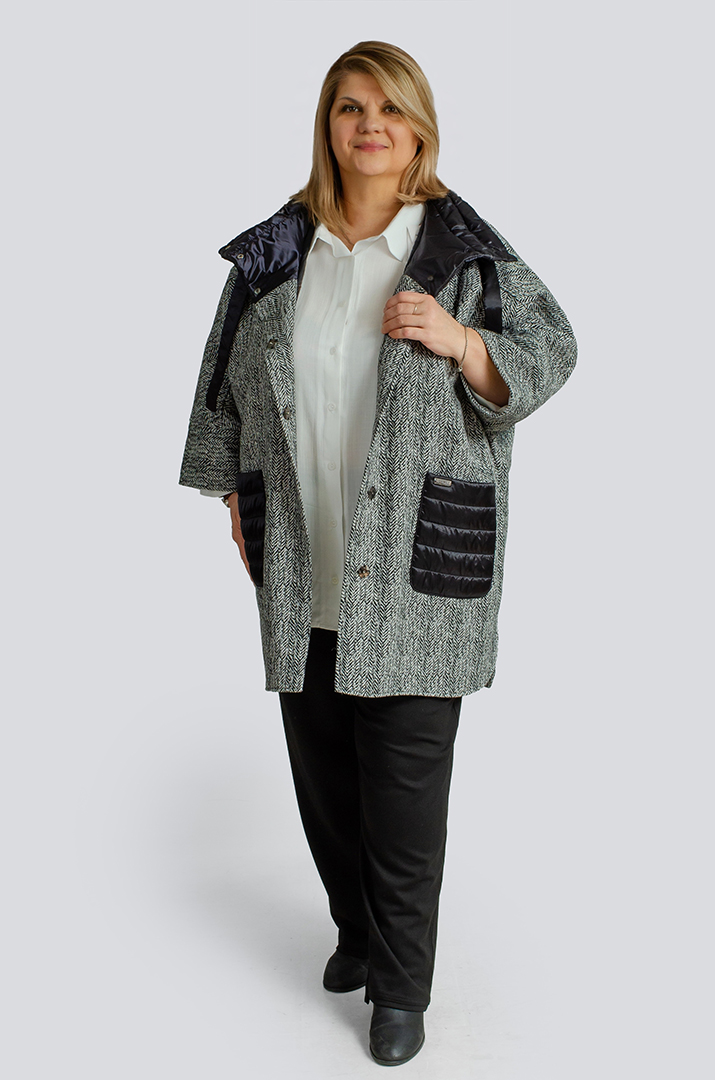 Пончо-кардиган больших размеров