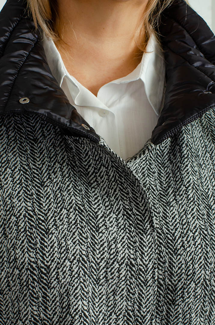 Пончо-кардиган больших размеров