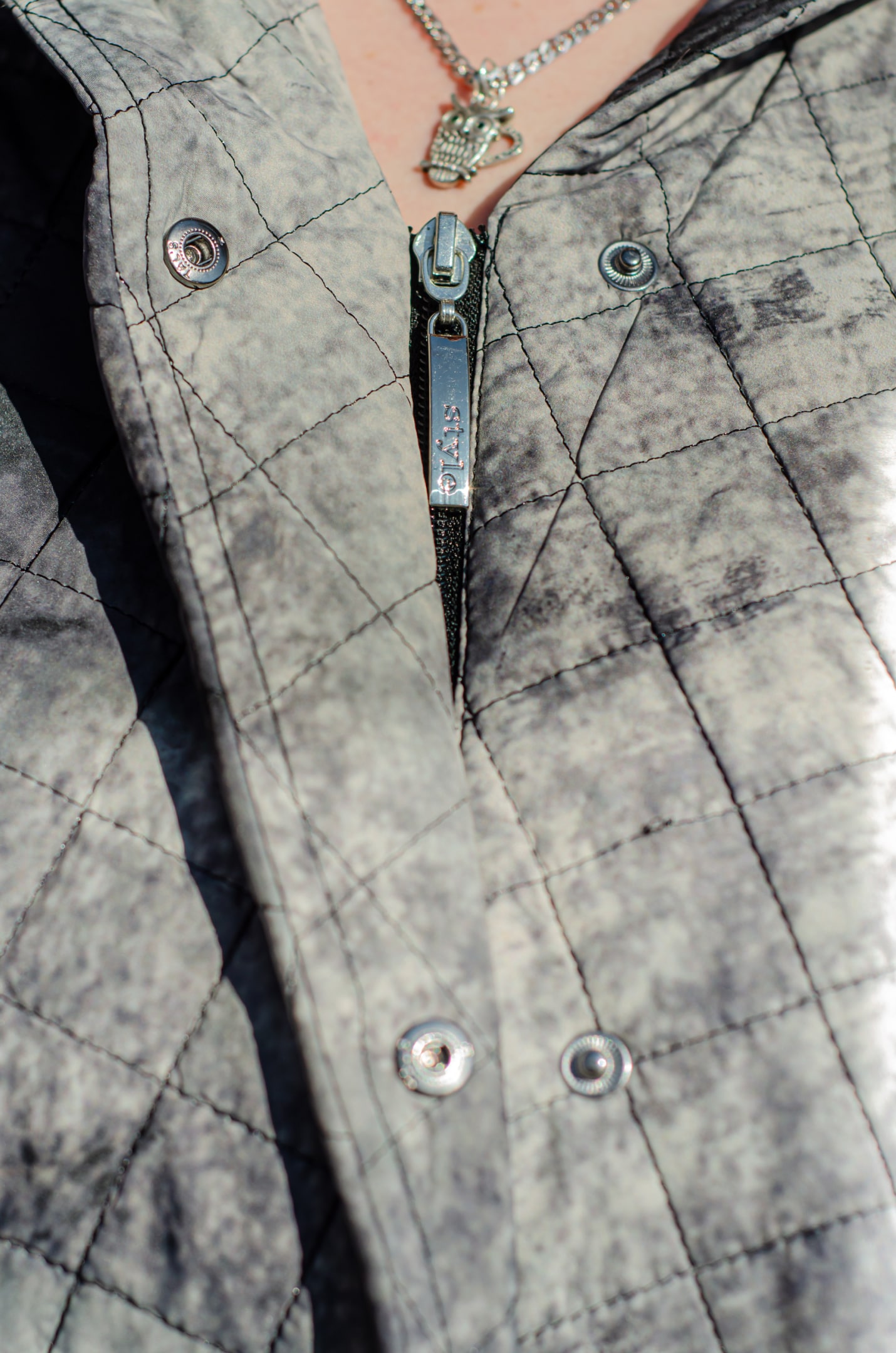 Пончо стеганое больших размеров