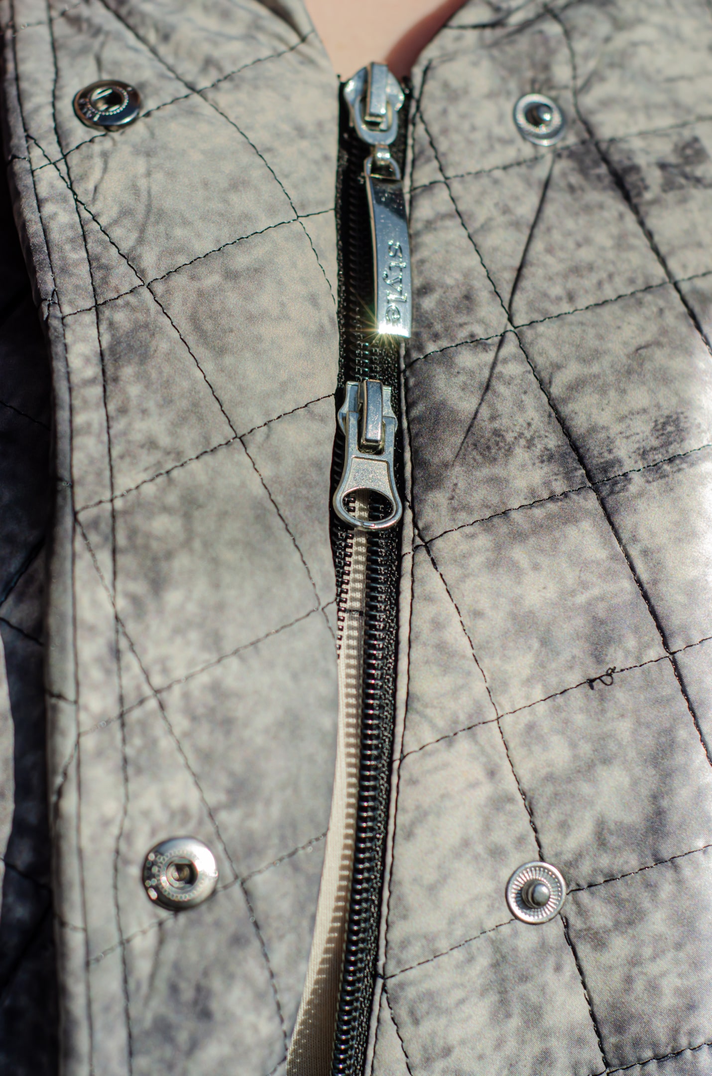 Пончо стеганое больших размеров