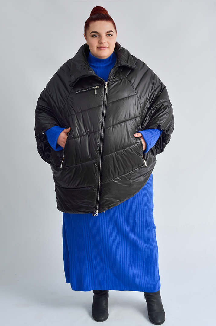 Пончо з кишенями на блискавці великих розмірів