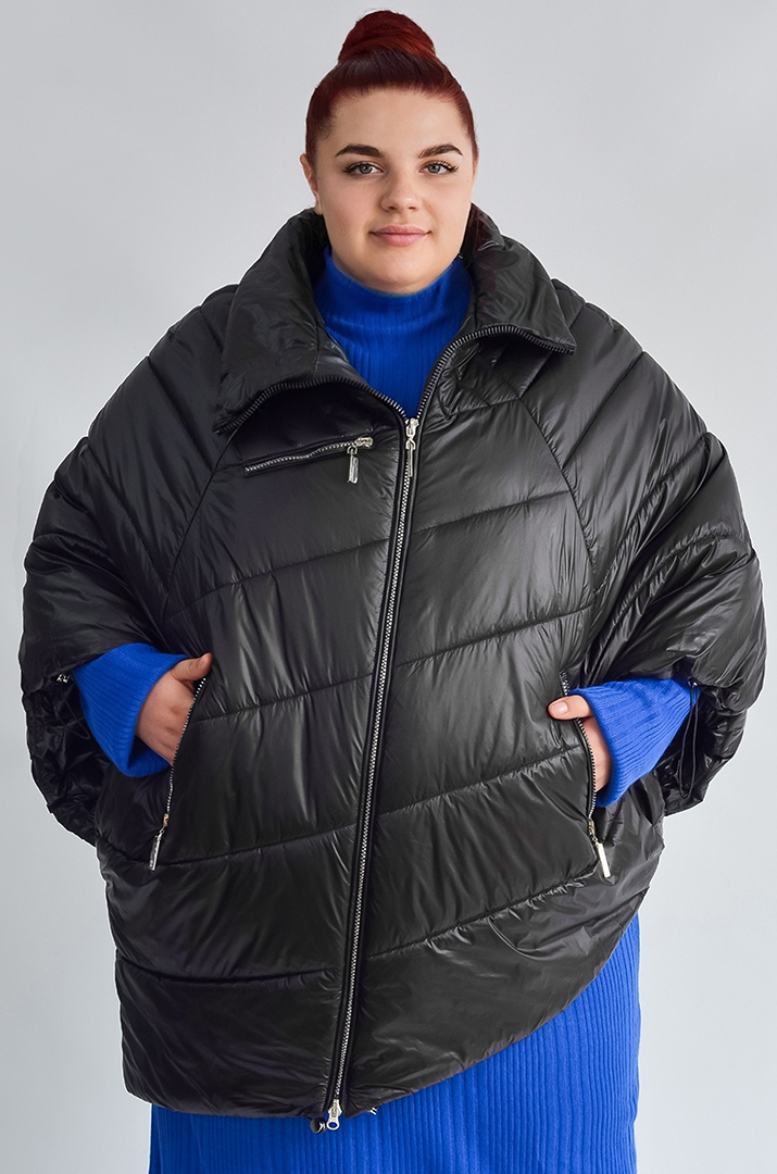 Пончо з кишенями на блискавці великих розмірів