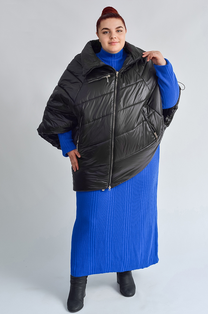 Пончо з кишенями на блискавці великих розмірів