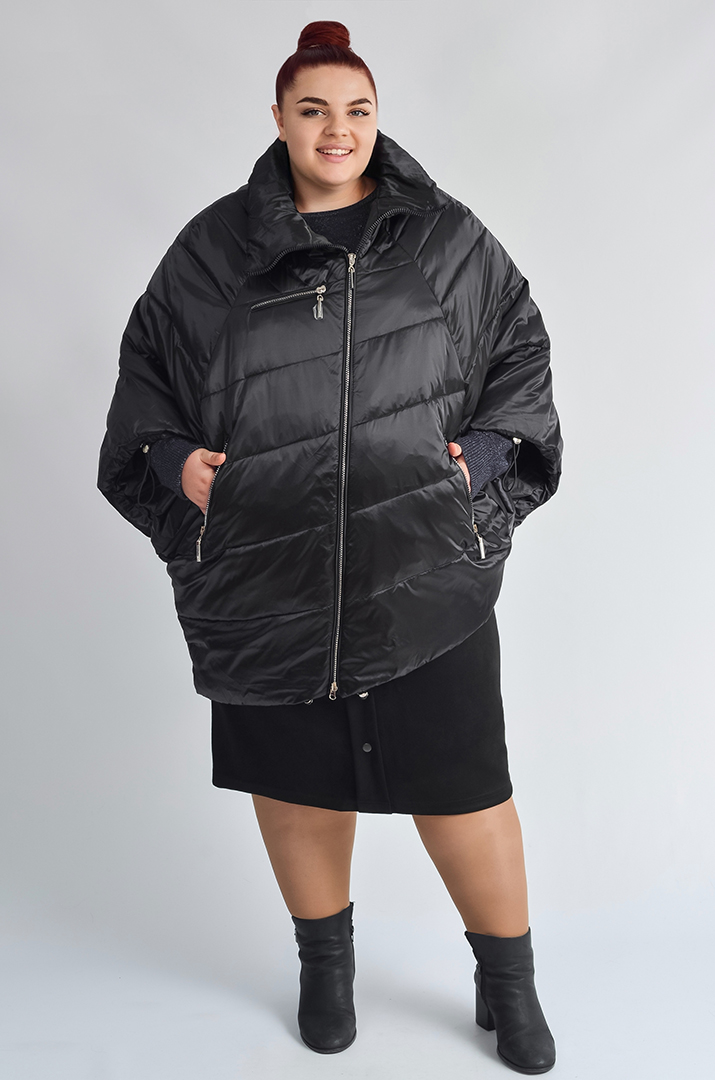 Пончо з кишенями на блискавці великих розмірів