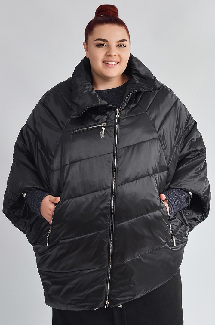 Пончо з кишенями на блискавці великих розмірів