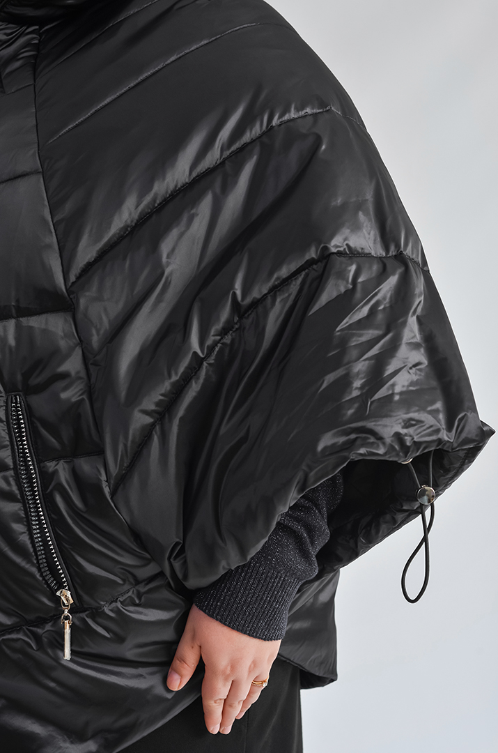 Пончо з кишенями на блискавці великих розмірів