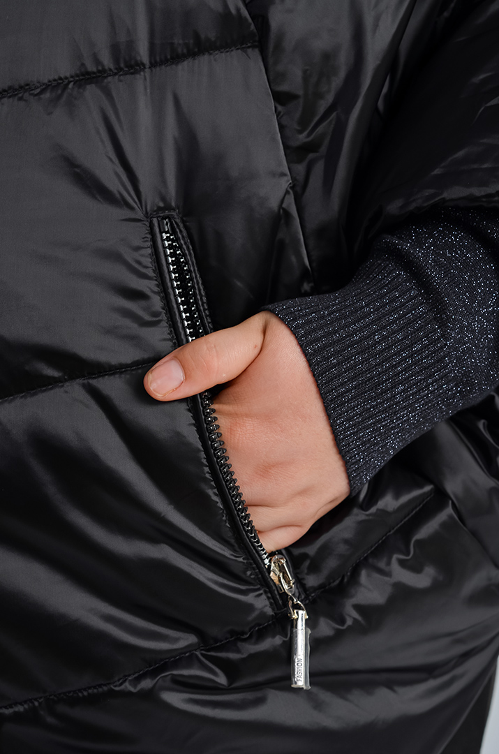 Пончо з кишенями на блискавці великих розмірів