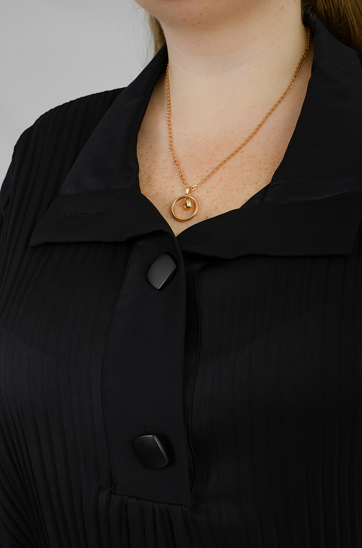 Костюм - брюки из плиссированной ткани больших размеров