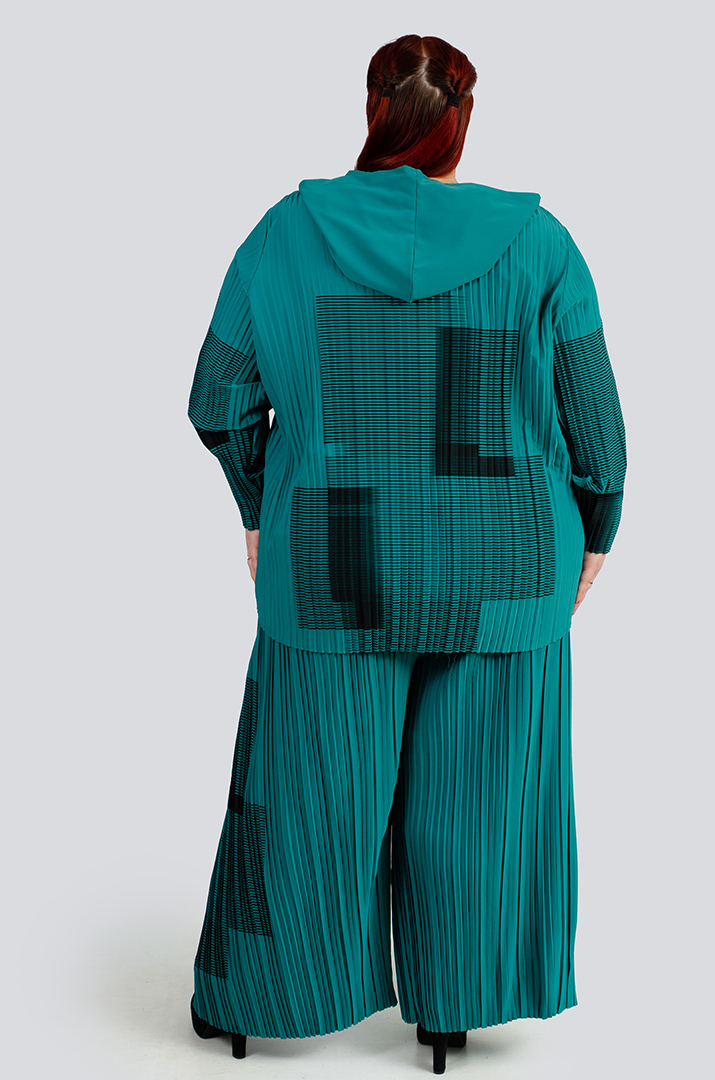 Розкішний костюм з широкими брюками великих розмірів