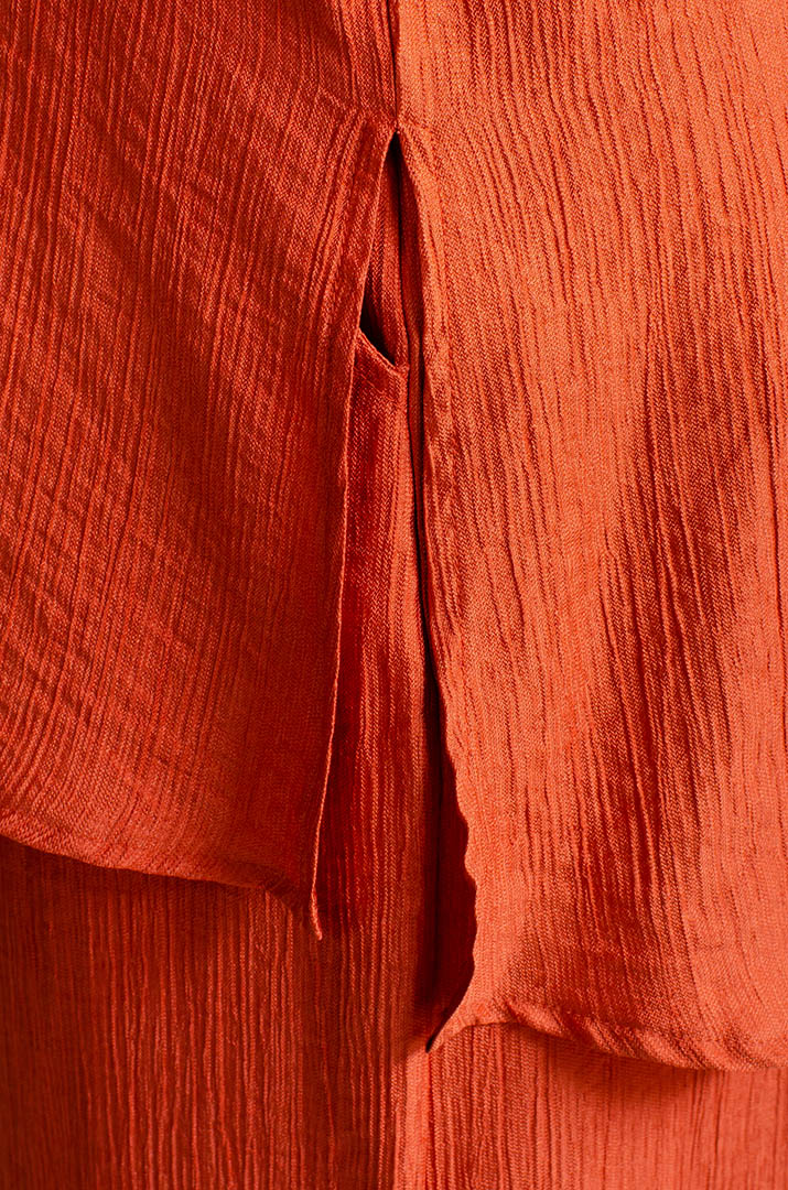 Костюм-брюки жатка з двома прикрасами великих розмірів