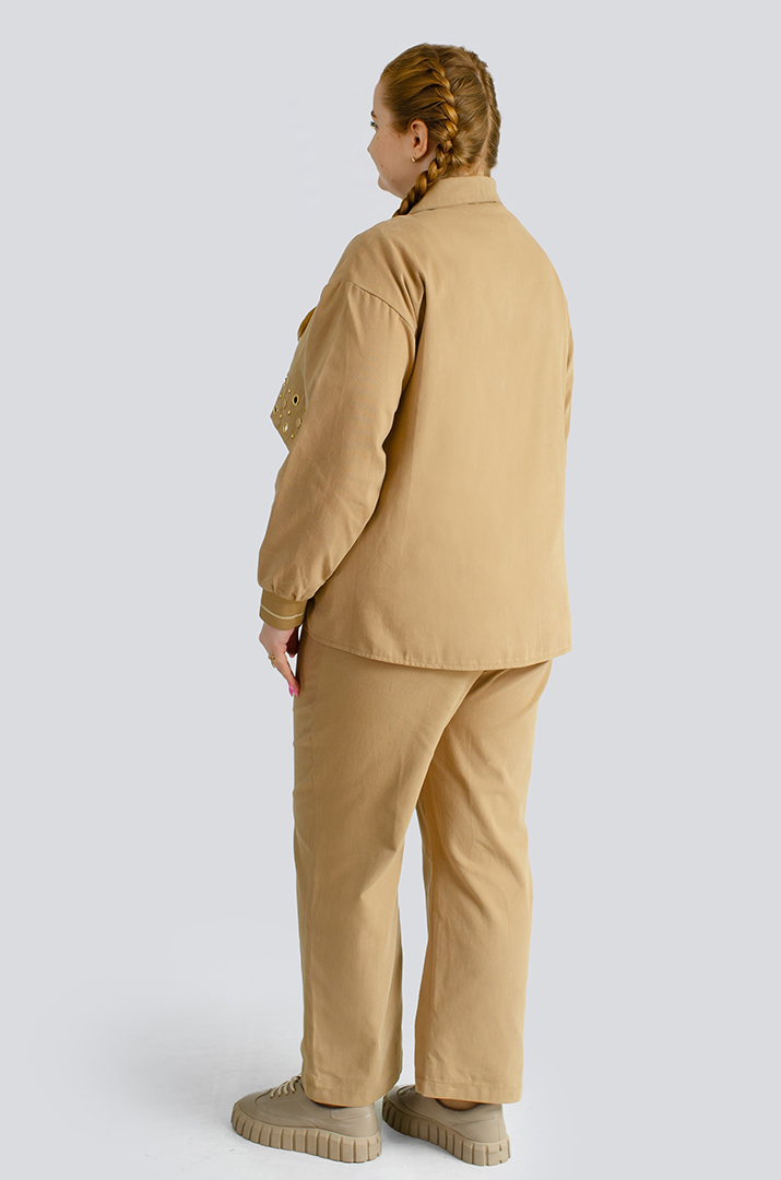 Джинсовый костюм-тройка больших размеров