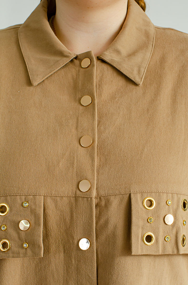 Джинсовый костюм-тройка больших размеров