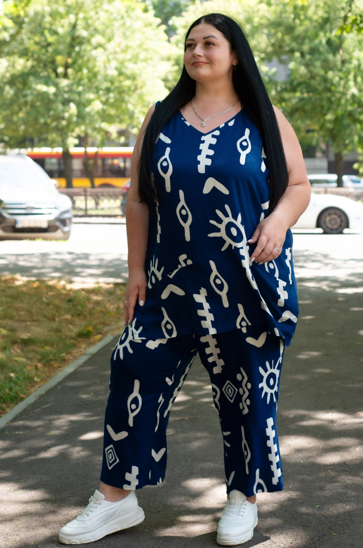 Прогулянковий костюм без застібки великих розмірів