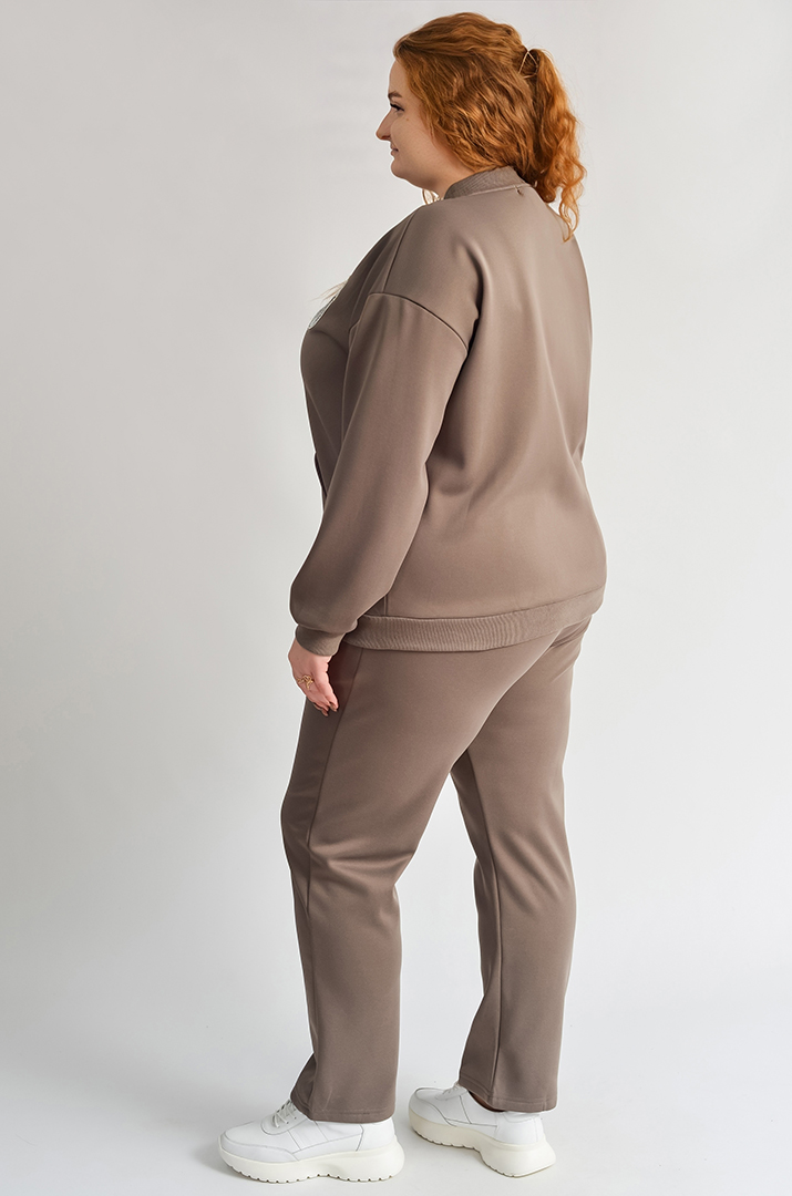 Костюм прогулянковий утеплений на флісі великих розмірів