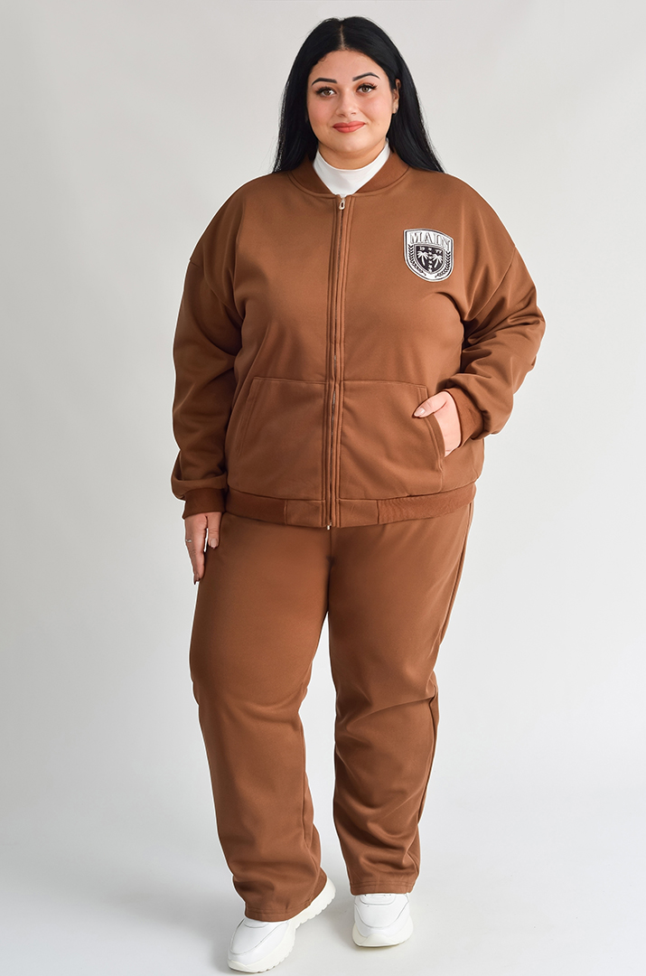 Костюм прогулянковий утеплений на флісі великих розмірів