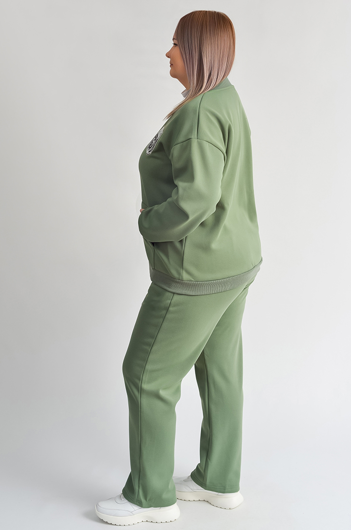 Костюм прогулянковий утеплений на флісі великих розмірів