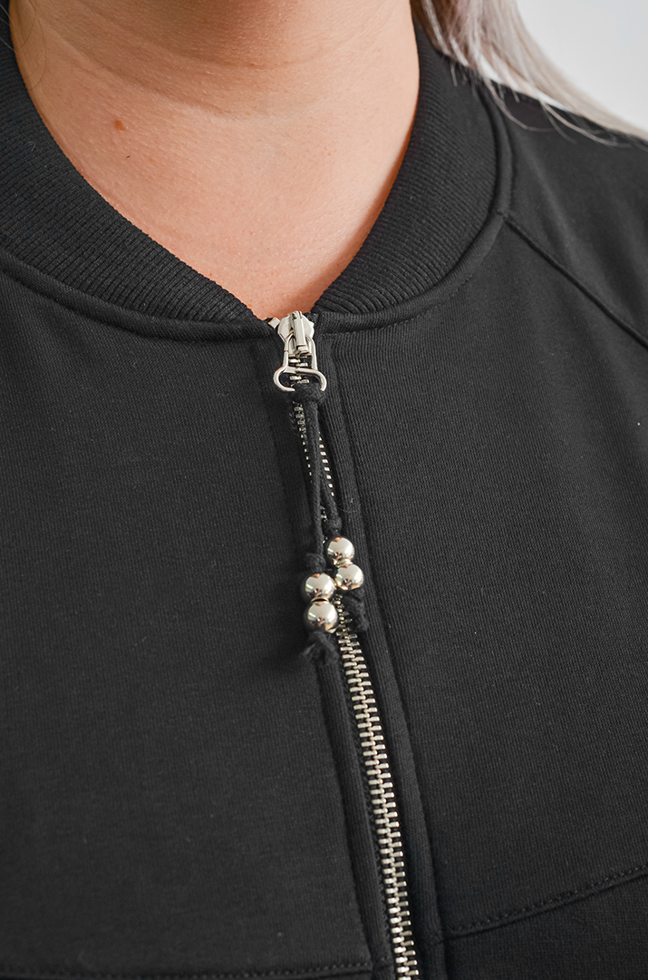 Прогулянковий костюм на блискавці з оригінальними резинками великих розмірів