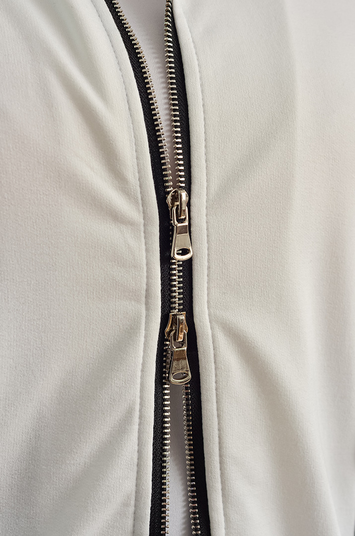 Прогулянковий костюм на блискавці з контрастними лампасами великих розмірів