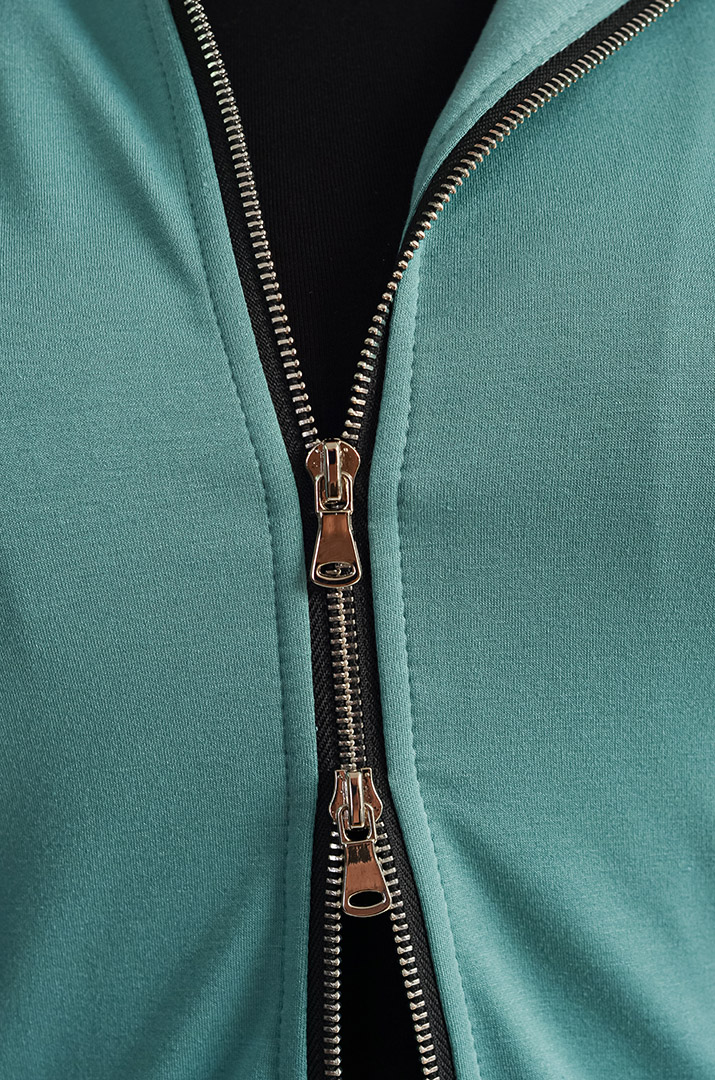 Прогулянковий костюм на блискавці з контрастними лампасами великих розмірів