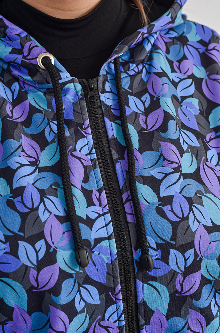 Прогулянковий костюм з художнім принтом листочків великих розмірів