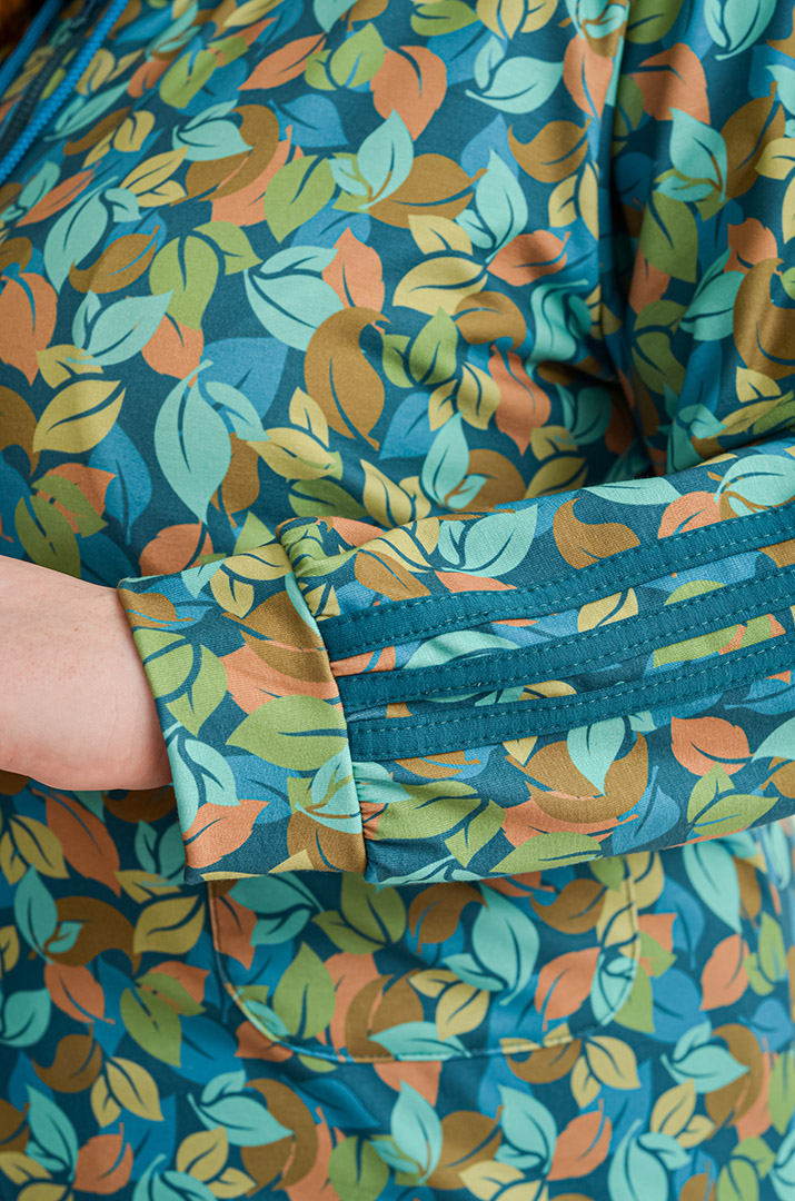 Прогулянковий костюм з художнім принтом листочків великих розмірів