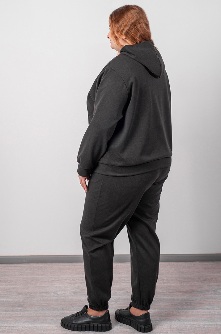 Костюм прогулянковий на блискавці із кашеміру великих розмірів