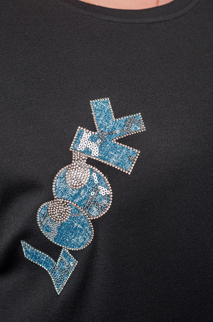 Прогулянковий костюм з асиметричним графічним дизайном великих розмірів