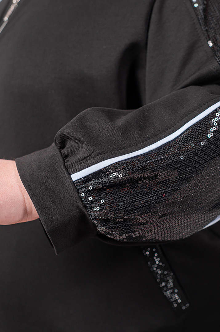 Прогулянковий костюм на блискавці з тематичним принтом великих розмірів